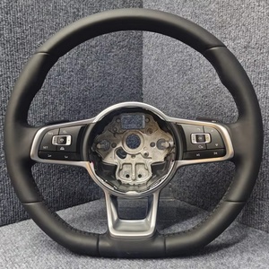Volante Deportivo de Cuero de 3 Radios Estilo Thong para Audi VW T6 <span class=keywords><strong>Polo</strong></span> Golf Mk7 Mk6 Jetta <span class=keywords><strong>GTI</strong></span> Beetle, Venta al Por Mayor de Fábrica - Product Image 2