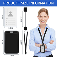 Porte-cartes personnalisé en gros Bobine de badge rétractable en ABS sérigraphie logo impression produit de bureau promotionnel portable pour les événements
