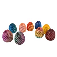 Jouet œuf de dragon imprimé en 3D de 5,7 cm, œuf de dragon en cristal coloré, boule sensorielle à déformation par torsion, jouet anti-stress, jouet à roulement fluide