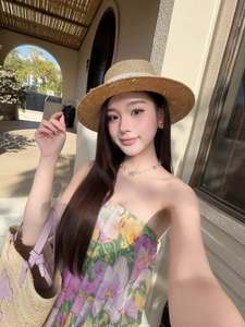 เดรสยาวทรงหลวมสไตล์โบฮีเมียนลายดอกไม้สำหรับผู้หญิง สายเดี่ยว ใส่สบาย เหมาะสำหรับไปเที่ยวทะเล รีสอร์ท  ไซส์ใหญ่ ขายส่ง รับสั่งทำ - Product Image 2