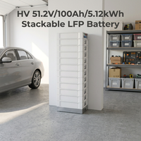 Boîtier d'extension pour batterie LiFePO4 Dyness Stack100 PRO 51.2V 100Ah, avec connecteur de superposition gratuit, 12 clusters parallèles pour usage domestique et commercial