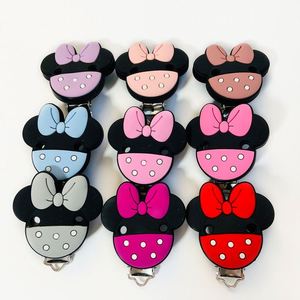 Chupetero de Silicona de Grado Alimenticio con Clip, Diseño de Minnie, Libre de BPA, para Bebés, 9 Colores, Venta al Por Mayor - Product Image 3