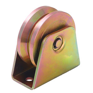 Poulie à rouleau de porte coulissante à double roulement 80mm avec rainure U/V/Y pour système de traction et de poussée universel - Product Image 2