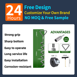 Attache pour chien Nos animaux de sécurité Tentes Canopy Cart Ports Swing Sets Earth Ground Shed Anchor <span class=keywords><strong>Kit</strong></span> for Trampoline Outdoor Camping - Product Image 2