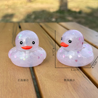 Canard scintillant personnalisé imprimé, jouets de bain en caoutchouc de 2 pouces pour bébés, mini-canards uniques en vrac pour enfants