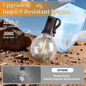 Đường phố Vòng Hoa chuỗi ánh sáng trang trí sân vườn năng lượng mặt trời dẫn ánh sáng ngoài trời G40 điều khiển từ xa không thấm nước Đèn cưới/bóng đèn năng lượng mặt trời đèn - Product Image 2