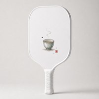 Raquette de pickleball personnalisée en fibre d'aramide 16 mm, design minimaliste thermoformé en forme de tasse à thé, vente en gros, usine OEM