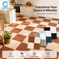 Autocollant de sol auto-adhésif, carrelage 3D en PVC vinyle, imperméable, ignifuge, amovible, mosaïque, décoration murale pour cuisine et maison
