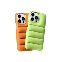 Coque de Téléphone Portable Puffer en Cuir PU Personnalisée TC, Logo The North Face, pour iPhone 15 14 13 Pro Max