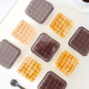 Kotak sekali pakai plastik Medium dengan tutup Bening, kotak roti persegi Ke wadah makanan penutup, kue, Sushi, potongan kue - Product Image 1