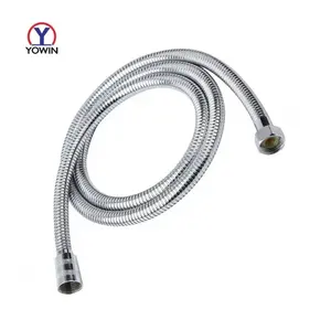 Yowin 1.5M flexible chrome pipes shower hose in stainless steel material shower head hose