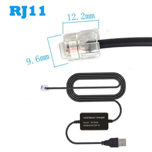 Cable de alimentación USB elevador de voltaje 5V/9V a 12V para detector de radar RJ11 y cámara de salpicadero de coche, cable reductor de voltaje L148 - Product Image 4