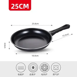 フライパン調理器具セットアルミノンスティックブラックカラーフライパンソフトタッチハンドル - Product Image 3