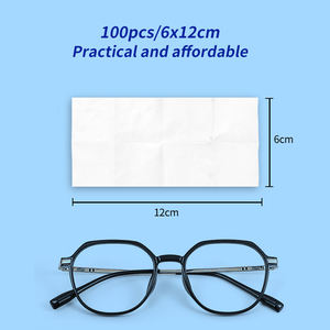 맞춤형 안경 클리너 티슈, 사전 습식 안경 렌즈 세척용, 안경 관리 제품 - Product Image 3