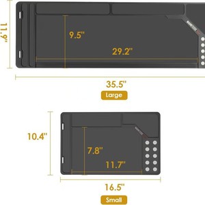 Tapis de travail antidérapant noir 90x30cm avec plateau de rangement pour pièces, conception protectrice, points magnétiques, modèle LM25305 - Product Image 4