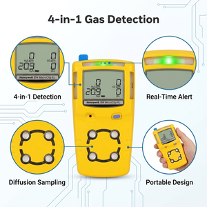 Détecteur de gaz 4 en 1 BW MicroClip : Analyseur de gaz inflammable, d'oxygène, de monoxyde de carbone et de sulfure - Product Image 2