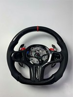 Volant de direction de voiture pour BMW F10 F30 E46 E60 F15 F90 F80 G20 G30 M3 M4 M5 Volant de direction personnalisé en carbone LED
