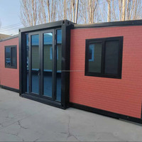 Maison conteneur extensible de 20 pieds, maison préfabriquée pliable pour projet d'habitation