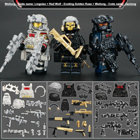 Figurine de soldat Delta Force Commando SWAT avec armes et équipement des forces spéciales, boucliers anti-émeute, en plastique ABS, blocs de construction à assembler