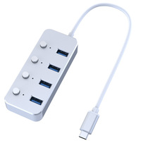 Hub USB de alta velocidad súper rápido 4 puertos hub USB Cable adaptador USB 3,0 Hub para ordenador portátil PC