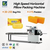 Emballage horizontal entièrement automatique BAOPACK 40-230 sachets/min pour sachets/aliments/films/papiers de qualité alimentaire, étuis, barquettes à savon