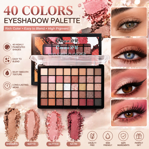Palette de Couleurs Exclusive Transfrontalière Européenne et Américaine, <span class=keywords><strong>Fard</strong></span> <span class=keywords><strong>à</strong></span> Paupières Poudre Nacré Mat Couleurs Terre Minérales 90g Couleur Unique - Product Image 1