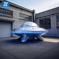 Grand modèle de soucoupe volante gonflable lumineuse, idéal pour les événements sur le thème de l'espace et la décoration d'expositions technologiques