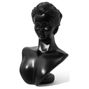 Expositor de Resina Negra para Joyería, Soporte para Exhibición de Aretes y Collares, para Tiendas de Joyería - Product Image 1