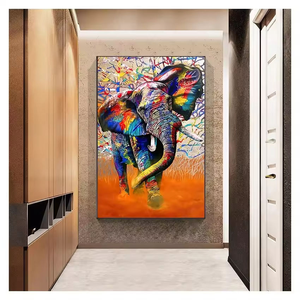 Pósteres <span class=keywords><strong>de</strong></span> <span class=keywords><strong>Arte</strong></span> Graffiti Modernos y Coloridos, Impresiones <span class=keywords><strong>de</strong></span> Elefantes Africanos Salvajes, <span class=keywords><strong>Arte</strong></span> <span class=keywords><strong>de</strong></span> Pared para Sala <span class=keywords><strong>de</strong></span> Estar con Accesorios para Colgar - Product Image 4