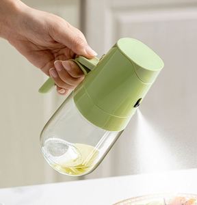 Pot à huile en verre réutilisable et écologique à double usage, design antiadhésif, rechargeable, pour barbecue, cuisine domestique, huile/vinaigre, vaporisateur d'assaisonnement - Product Image 1