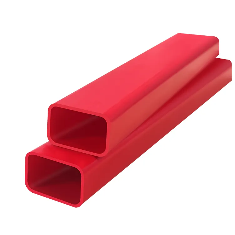 Tuyau carré en PVC personnalisé à bas prix tube en plastique coloré tuyau rectangulaire creux