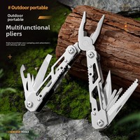 Pince multifonction 15 en 1 pliable en acier inoxydable, coupe-fil, survie, EDC, camping