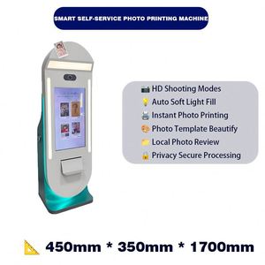Ninix Silver-Gray Teal Metal Commercial Self-Service Smart <b>Terminal</b> Interactive Auto-Operation Equipment Malls English - Product Image 3