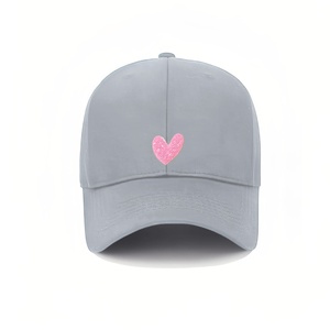 Casquette en coton avec un accent de paillettes coeur rose pour l'identité de marque - Product Image 4