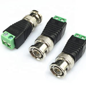 CCTV Video to Block Connector Coax Balun for Camera TV Adapter / <b>Thermometer</b> Brass Plug ROHS Factory Wholesale BNC Male - Product Image 4