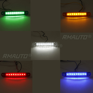 ไฟเลี้ยวข้างรถบรรทุก 6 ชิ้น ไฟสัญญาณเบรก ไฟท้ายเตือน ไฟหรี่ข้าง 9-LED 12V 24V ไฟเตือน - Product Image 3