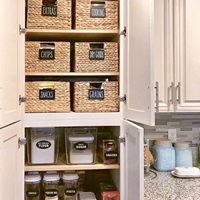 Porte-étiquette réutilisable en métal durable pour clip de panier de placard sur l'étiquette d'organisation de bac de garde-manger de cuisine