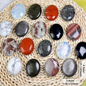 Groothandel Hoge Kwaliteit Healing Crystal Stone Palm Stone Gepolijste Ovale Vorm Zorgstenen Tumble voor Meditatie Ontspanning - Product Image 4