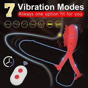 7 titreşim silikon Penis halkası 2G erkek uzaktan kumanda Penis halkası mastürbasyon özel masaj gecikmeli boşalma oyuncak - Product Image 5