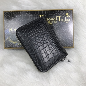 Porte-cartes pour homme en cuir de crocodile 100% authentique, portefeuille de luxe pour cartes, idéal pour un cadeau et un usage quotidien - Product Image 1