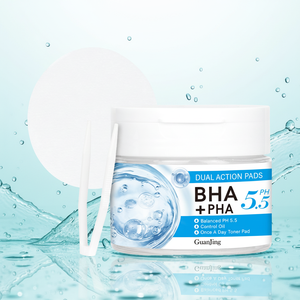 Lingettes Toniques <span class=keywords><strong>Visage</strong></span> Personnalisées pH 5.5 BHA & PHA Essence – Réparation Acné, Contrôle Sébum, Réduction Pores, Hydratantes, Exfoliantes - Product Image 1