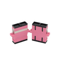 Adaptador de fibra óptica OM4 FTTH de 2 puertos de baja pérdida Conector RJ45 SC/PC Modo único 9/125um Adaptador de fibra dúplex compatible con red 4G