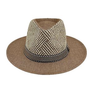 <span class=keywords><strong>Chapeau</strong></span> <span class=keywords><strong>de</strong></span> soleil respirant <span class=keywords><strong>d</strong></span>'été tendance, <span class=keywords><strong>chapeau</strong></span> Fedora en <span class=keywords><strong>paille</strong></span> <span class=keywords><strong>de</strong></span> papier bicolore pour femmes et hommes - Product Image 3