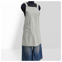 Tablier sans manches en lin-coton réutilisable, style japonais minimaliste, tendance, artistique, rétro, multifonctionnel pour la maison