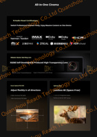 Projecteur RC XGIMI RS30 Ultra Max 5500CVIA 4K 3D, projecteur laser tricolore pur, zoom laser, 7000:1 DLP