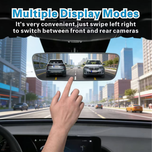 Caméra de tableau de bord intelligente AI pour rétroviseur avec capteur G, avertissement intelligent de distance et alerte de limite de vitesse, enregistreur vidéo de <span class=keywords><strong>voiture</strong></span> à double objectif - Product Image 6