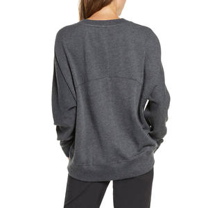 Sudadera Oversize de Mujer con Hombros Caídos y Cuello Redondo, de Forro Polar Personalizado, Poliéster/Algodón de Alta Calidad, Ecológica, para Invierno, con Cierre Frontal Rápido - Product Image 3