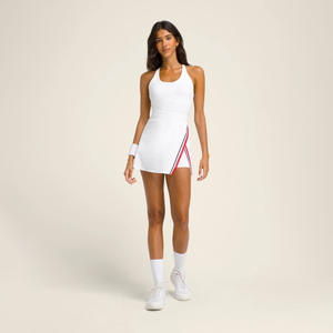 Vestido DE TENIS transpirable para mujer más vendido Casual Sports Gym Fitness cintura Logo equipo personalizado sin mangas Ice Feel vestidos de tenis - Product Image 3