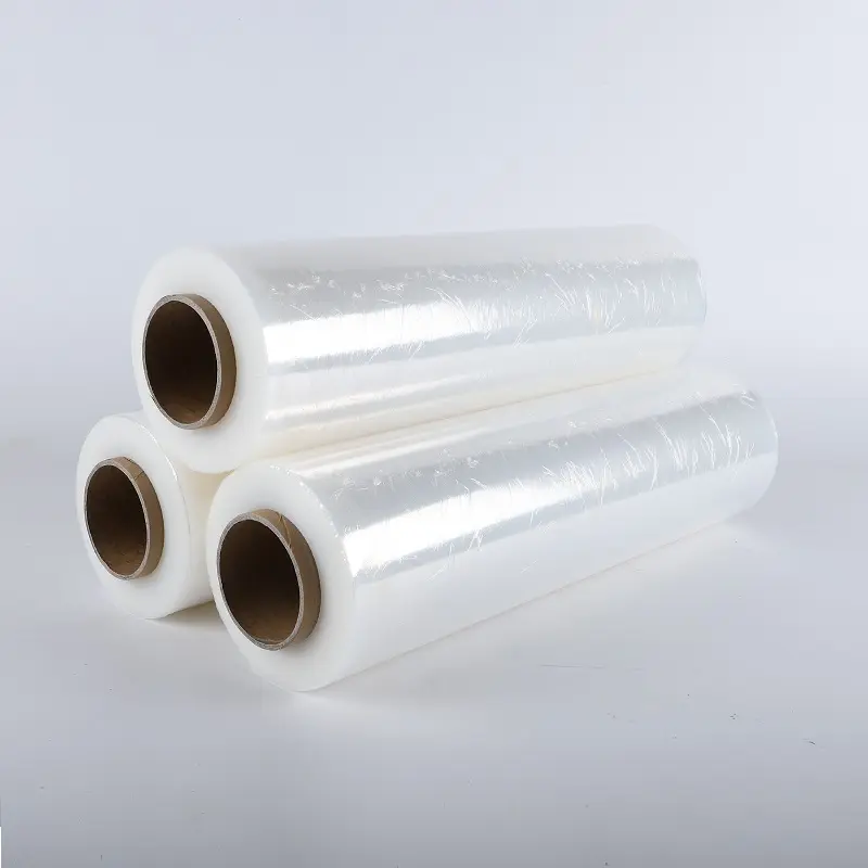 PE Cast Shrink 20 Mic Manual 17 Kg Pallet Plastic LLDPE Wrap Stretch Hood Film Price Plastic Fil