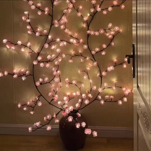 Guirlande lumineuse flexible en forme de cerisier, lumière murale DIY <span class=keywords><strong>pour</strong></span> intérieur, Noël, indice de protection IP65, blanc chaud, lumière d'ambiance <span class=keywords><strong>pour</strong></span> chambre à coucher, tête de lit - Product Image 4